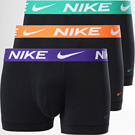 Nike - Set di 3 boxer Dri-Fit Essential Micro KE1156 Nero Viola Verde Arancione