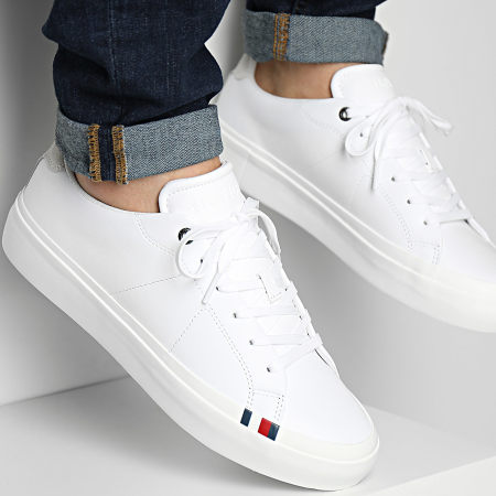 Tommy Hilfiger - Sneakers di spessore Vulcan Low Premium Leather 4881 Bianco