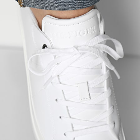 Tommy Hilfiger - Sneakers di spessore Vulcan Low Premium Leather 4881 Bianco
