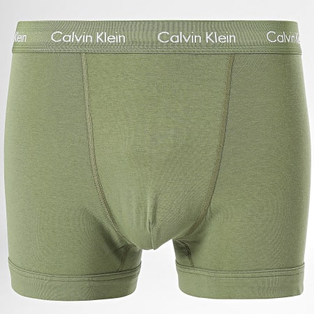 Calvin Klein - Lot De 3 Boxers U2662G Beige Vert Kaki Orange