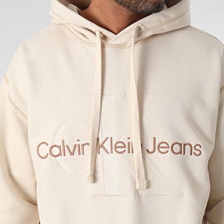 Calvin Klein - Felpa con cappuccio 4623 Beige