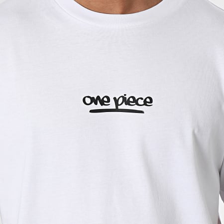 One Piece - Tee Shirt Oversize Large Luffy Graf Blanc
