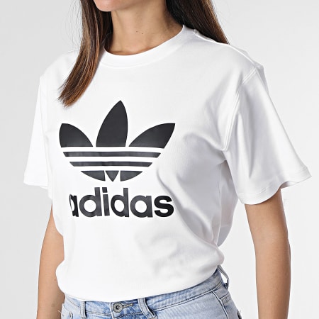 Adidas Originals - Camiseta Trébol Mujer IR9534 Blanca