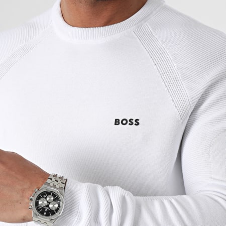 Pull Fin Hugo Boss Col V Marine - Taille M - Laine/Coton - Occasion Très Bon État