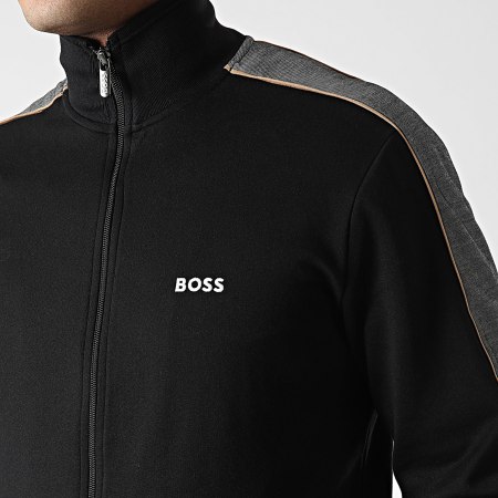 BOSS - Tuta con zip e pantaloni 50511040 Nero