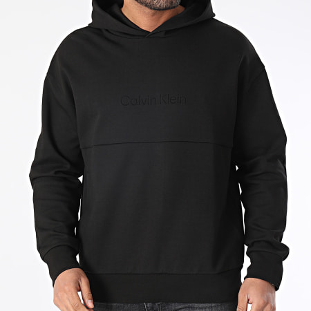 Calvin Klein - Sudadera con capucha y logotipo en relieve 2746 Negro