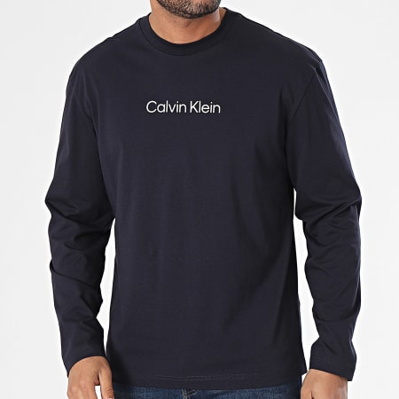 Calvin Klein - Hero Logo 2396 Camiseta Manga Larga Azul Marino