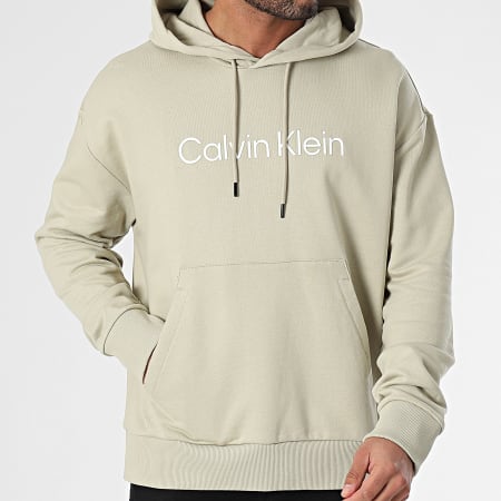 Calvin Klein - Felpa con cappuccio Hero Logo Comfort 1345 verde chiaro