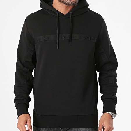 Calvin Klein - Sudadera con capucha y logotipo en relieve 2254 Negro