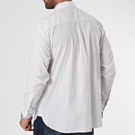Calvin Klein - Camicia a maniche lunghe Slub Stripe 2266 Bianco