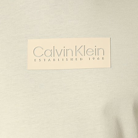 Calvin Klein - Tee Shirt Col Rond Rubber Logo 2403 Vert Clair