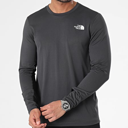 The North Face - A825Q Maglietta a maniche lunghe grigio antracite nero