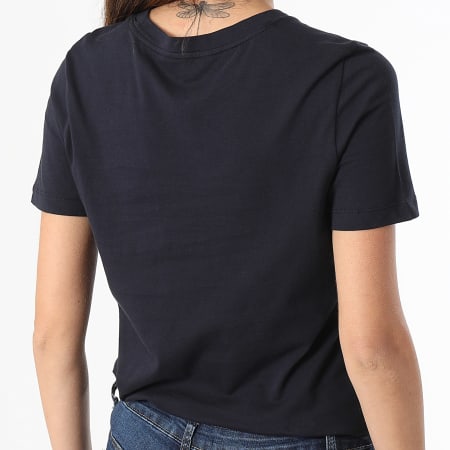 Tommy Hilfiger - Tee Shirt Femme Corp Logo 0276 Bleu Marine
