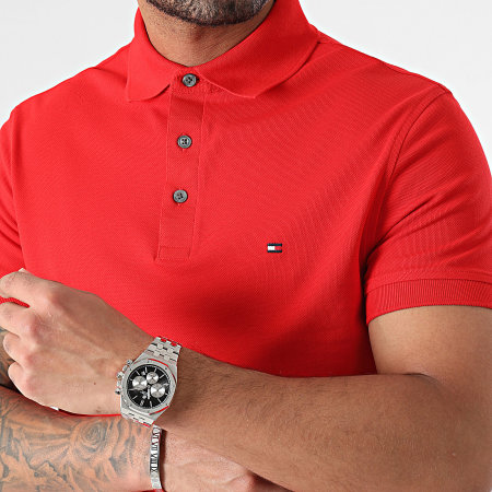 Tommy Hilfiger - Polo Manches Courtes 1985 Slim 7771 Rouge