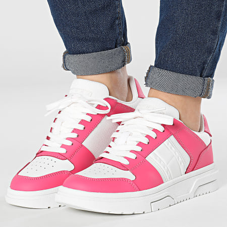 Tommy Jeans - Sneakers da donna Skate Mat Mix 2501 Pink Alert