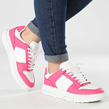 Tommy Jeans - Zapatillas de mujer Skate Mat Mix 2501 Pink Alert