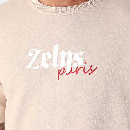 Zelys Paris - Tee Shirt Col Rond Beige