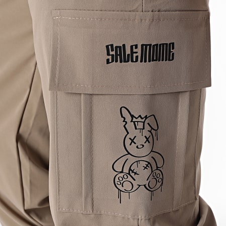 Sale Môme Paris - Pantaloni cargo King Beige Black Rabbit