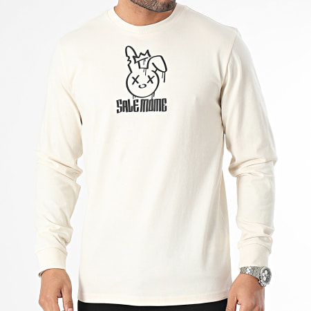 Sale Môme Paris - Camiseta manga larga Rabbit King Beige Negro