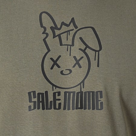 Sale Môme Paris - Maglietta verde cachi nera Rabbit King