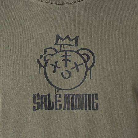 Sale Môme Paris - Tee Shirt Teddy King Verde Khaki Nero