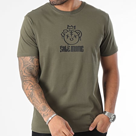 Sale Môme Paris - Tee Shirt Teddy King Verde Khaki Nero