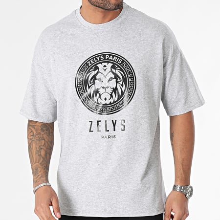 Zelys Paris - Tee Shirt Col Rond Gris Chiné