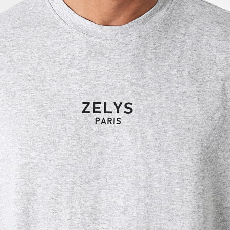 Zelys Paris - Tee Shirt Col Rond Gris Chiné