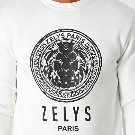 Zelys Paris - Felpa girocollo Curtis Bianco