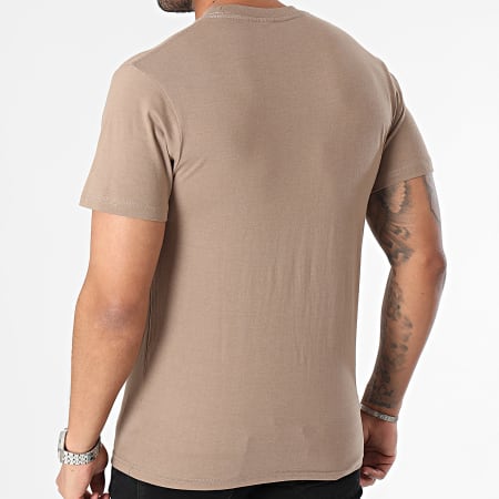 Black Industry - Camiseta marrón de cuello redondo