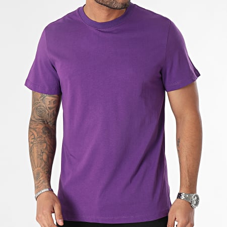 Black Industry - Camiseta morada de cuello redondo