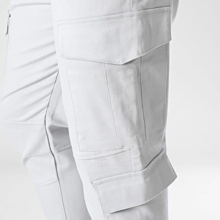 Frilivin - Pantalones cargo gris claro