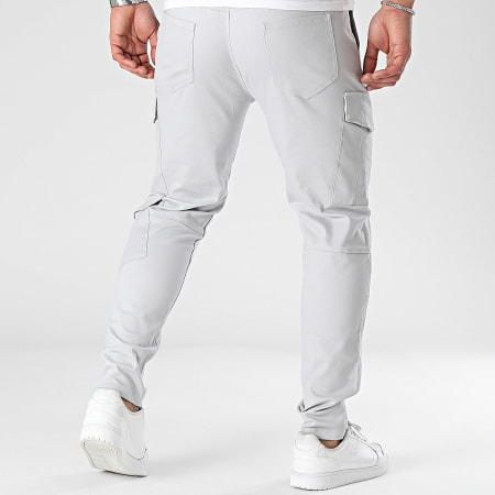 Frilivin - Pantalones cargo gris claro