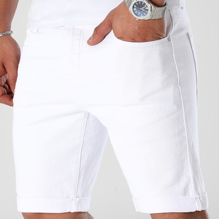 LBO - Pantalones cortos vaqueros 0265 Denim blanco