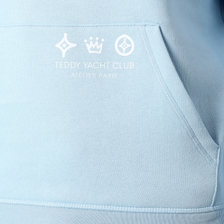 Teddy Yacht Club - Atelier Paris Sudadera con capucha Azul claro Blanco
