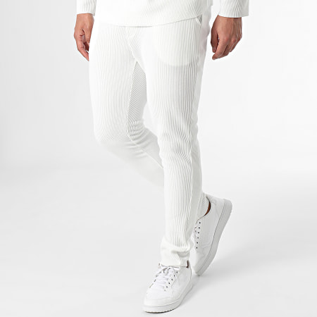 Frilivin - Conjunto de jersey y pantalón blanco
