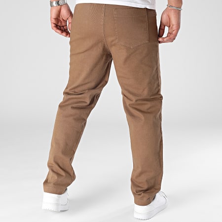 Frilivin - Pantalones chinos marrones