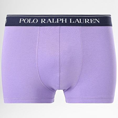 Polo Ralph Lauren - Lot De 3 Boxers Bleu Clair Violet Rouge