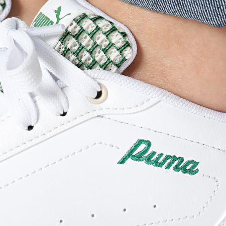 Puma - Baskets Femme Court Classy Blossom 395092 Puma White Archive Green