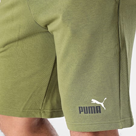 Puma - Short Jogging 586766 Vert Kaki