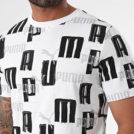 Puma - Tee Shirt Col Rond Essential Logo Lab 678982 Blanc