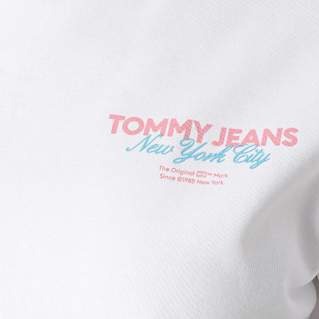 Tommy Jeans - Sudadera Essential Logo Cuello Redondo Mujer 7336 Blanco