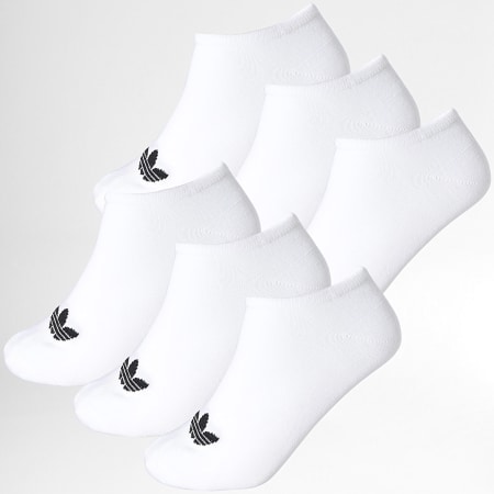 Adidas Originals - Lote de 6 pares de calcetines Trefoil Liner IJ5623 Blanco
