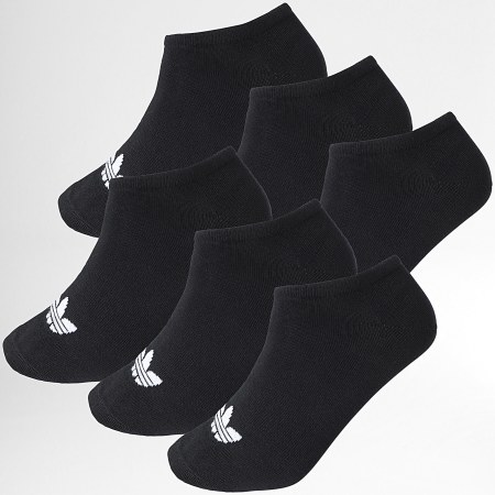 Adidas Originals - Lote de 6 pares de calcetines Trefoil Liner IJ5624 Negro