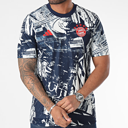 Adidas Sportswear - Maglia da calcio FC Bayern IQ0614 blu navy bianco