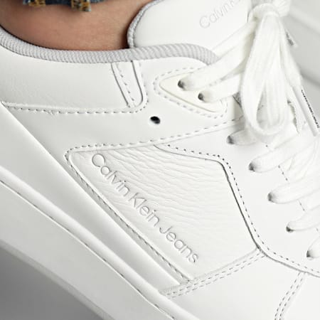 Calvin Klein - Baskets Cupsole Low Leather Triple Bright White