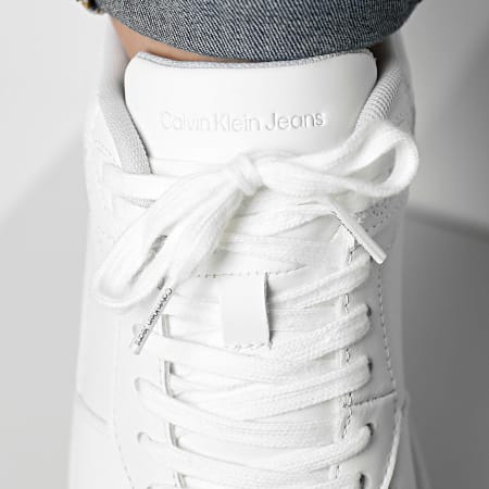 Calvin Klein - Baskets Cupsole Low Leather Triple Bright White