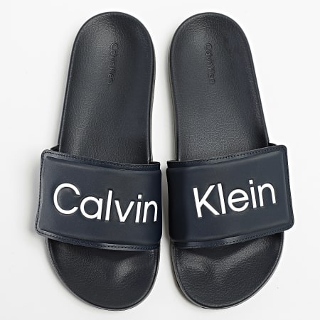 Calvin Klein - Claquettes Pool Slide Adj 1357 Bleu Marine