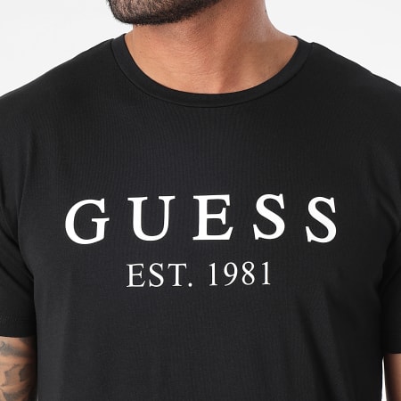 GUESS T-Shirt Uomo Manica Corta U4RI22 K6YW0 - Bianco, Cotone 95% Elastan 5%, Vestibilità Regolare, Girocollo