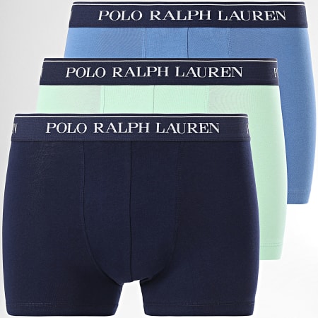 Polo Ralph Lauren - Lot De 3 Boxers Vert Clair Bleu Clair Bleu Marine